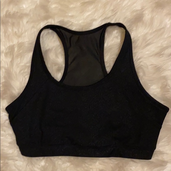 GAIAM PATTERNED SPORTS BRA W/ SHEER BACK - Picture 1 of 6